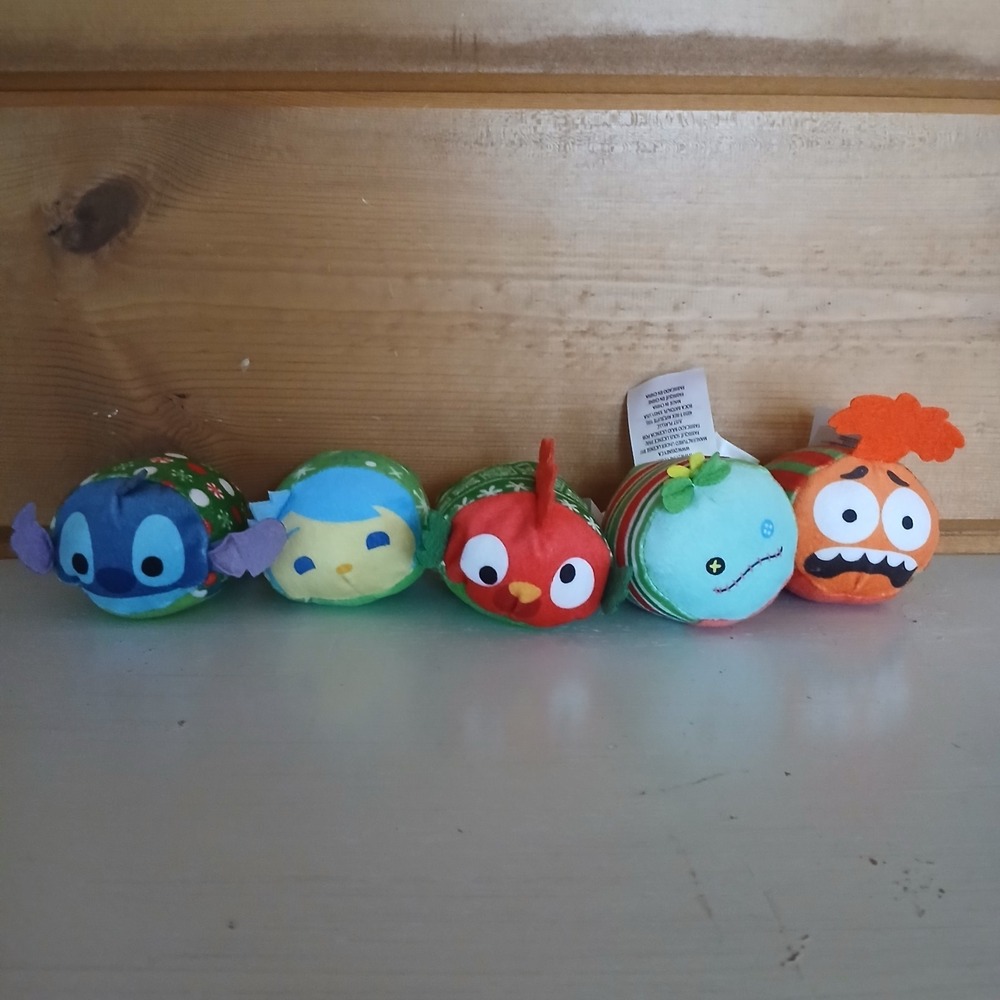 Disney Tsum Tsum Advent Calendar, 3-Inch Plush Holiday Toys, Lot Of 5